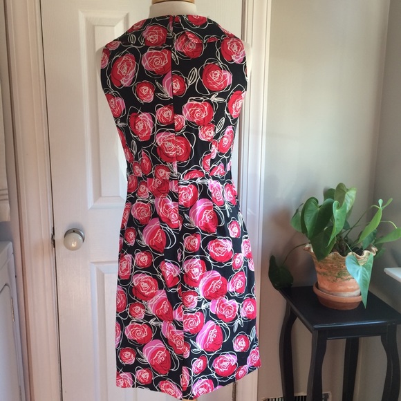 Karin Stevens Retro Rockabilly Black Rose Dress 8p - Picture 2 of 8